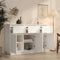 vidaXL - Dressoir - 110x34x75 - cm - massief - grenenhout - wit