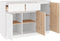 vidaXL - Dressoir - 110x34x75 - cm - massief - grenenhout - wit