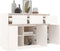 vidaXL - Dressoir - 110x34x75 - cm - massief - grenenhout - wit