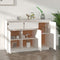 vidaXL - Dressoir - 110x34x75 - cm - massief - grenenhout - wit