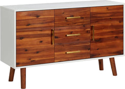 vidaXL - Dressoir - 110x35x70 - cm - massief - acaciahout - en - MDF