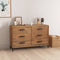 vidaXL - Dressoir - 110x35x70 - cm - massief - grenenhout - bruin