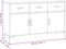 vidaXL - Dressoir - 110x35x70 - cm - massief - grenenhout - zwart