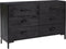 vidaXL - Dressoir - 110x35x70 - cm - massief - grenenhout - zwart