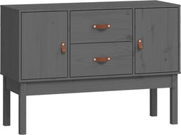 vidaXL - Dressoir - 110x40x78 - cm - massief - grenenhout - grijs