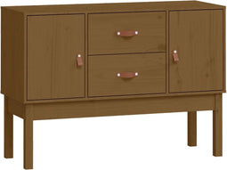 vidaXL - Dressoir - 110x40x78 - cm - massief - grenenhout - honingbruin