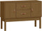 vidaXL - Dressoir - 110x40x78 - cm - massief - grenenhout - honingbruin
