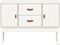 vidaXL - Dressoir - 110x40x78 - cm - massief - grenenhout - wit