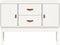vidaXL - Dressoir - 110x40x78 - cm - massief - grenenhout - wit