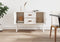 vidaXL - Dressoir - 110x40x78 - cm - massief - grenenhout - wit