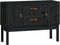 vidaXL - Dressoir - 110x40x78 - cm - massief - grenenhout - zwart