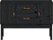vidaXL - Dressoir - 110x40x78 - cm - massief - grenenhout - zwart
