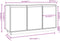 vidaXL - Dressoir - 111x34x60 - cm - massief - grenenhout