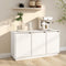 vidaXL - Dressoir - 111x34x60 - cm - massief - grenenhout - wit