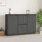 vidaXL - Dressoir - 111x34x75 - cm - massief - grenenhout - grijs