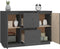 vidaXL - Dressoir - 111x34x75 - cm - massief - grenenhout - grijs
