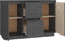 vidaXL - Dressoir - 111x34x75 - cm - massief - grenenhout - grijs