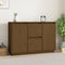 vidaXL - Dressoir - 111x34x75 - cm - massief - grenenhout - honingbruin