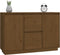 vidaXL - Dressoir - 111x34x75 - cm - massief - grenenhout - honingbruin