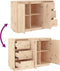 vidaXL - Dressoir - 111x34x75 - cm - massief - grenenhout