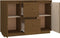 vidaXL - Dressoir - 111x34x75 - cm - massief - grenenhout - honingbruin