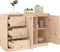 vidaXL - Dressoir - 111x34x75 - cm - massief - grenenhout