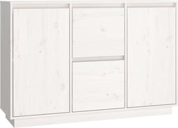 vidaXL - Dressoir - 111x34x75 - cm - massief - grenenhout - wit
