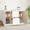 vidaXL - Dressoir - 111x34x75 - cm - massief - grenenhout - wit