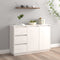 vidaXL - Dressoir - 111x34x75 - cm - massief - grenenhout - wit