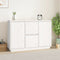 vidaXL - Dressoir - 111x34x75 - cm - massief - grenenhout - wit