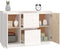 vidaXL - Dressoir - 111x34x75 - cm - massief - grenenhout - wit