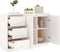vidaXL - Dressoir - 111x34x75 - cm - massief - grenenhout - wit