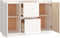 vidaXL - Dressoir - 111x34x75 - cm - massief - grenenhout - wit