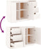 vidaXL - Dressoir - 111x34x75 - cm - massief - grenenhout - wit