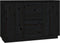 vidaXL - Dressoir - 111x34x75 - cm - massief - grenenhout - zwart