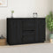 vidaXL - Dressoir - 111x34x75 - cm - massief - grenenhout - zwart