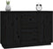 vidaXL - Dressoir - 111x34x75 - cm - massief - grenenhout - zwart