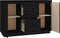 vidaXL - Dressoir - 111x34x75 - cm - massief - grenenhout - zwart