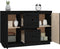 vidaXL - Dressoir - 111x34x75 - cm - massief - grenenhout - zwart