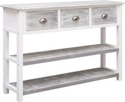 vidaXL - Dressoir - 115x30x76 - cm - hout - antiekgrijs
