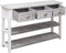 vidaXL - Dressoir - 115x30x76 - cm - hout - antiekgrijs