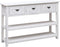 vidaXL - Dressoir - 115x30x76 - cm - hout - antiekwit