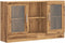 vidaXL - Dressoir - 120x30,5x70 - cm - bewerkt - hout - artisanaal - eikenkleurig
