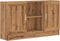 vidaXL - Dressoir - 120x30,5x70 - cm - bewerkt - hout - artisanaal - eikenkleurig
