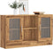 vidaXL - Dressoir - 120x30,5x70 - cm - bewerkt - hout - artisanaal - eikenkleurig