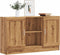 vidaXL - Dressoir - 120x30,5x70 - cm - bewerkt - hout - artisanaal - eikenkleurig