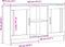 vidaXL - Dressoir - 120x30,5x70 - cm - bewerkt - hout - artisanaal - eikenkleurig