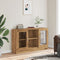 vidaXL - Dressoir - 120x30,5x70 - cm - bewerkt - hout - artisanaal - eikenkleurig