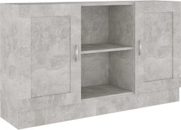 vidaXL - Dressoir - 120x30,5x70 - cm - bewerkt - hout - betongrijs