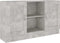 vidaXL - Dressoir - 120x30,5x70 - cm - bewerkt - hout - betongrijs